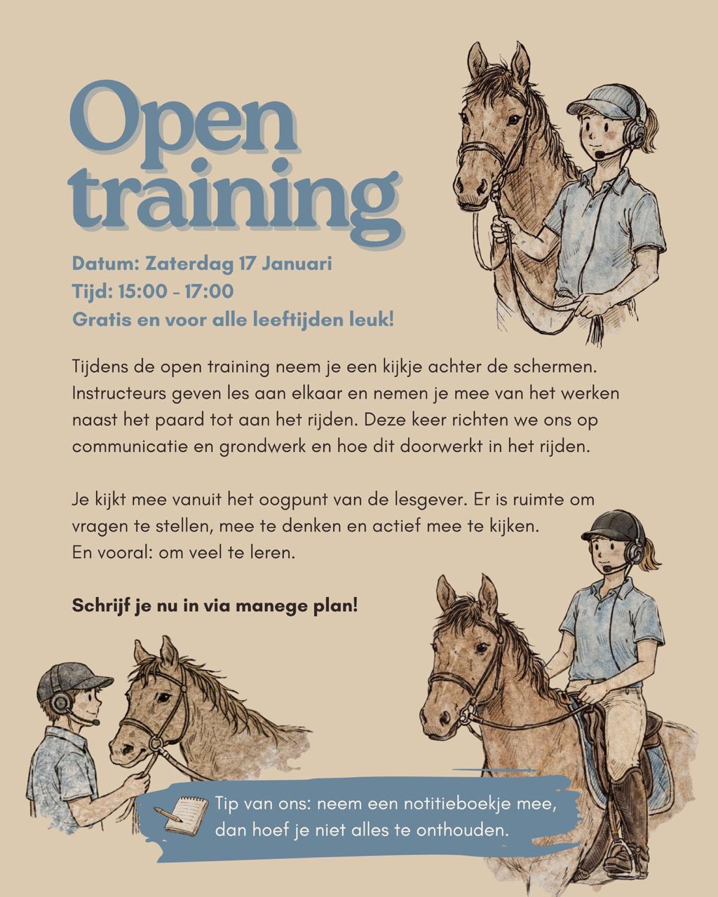 Open Training 17 januari 26